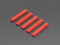 [로봇사이언스몰][Adafruit][에이다프루트] 20-pin 0.1inch Female Header - Red - 5 pack id:4157