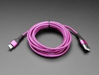 [로봇사이언스몰][Adafruit][에이다프루트] Pink and Purple Woven USB A to USB C Cable - 2 meters long ID:5044
