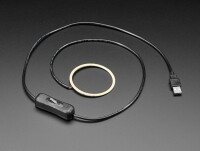 [로봇사이언스몰][Adafruit][에이다프루트] Cool White LED Ring Light with USB Cable and On/Off Switch - 70mm Diameter 5V ID:5137