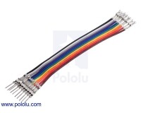 [로봇사이언스몰][Pololu][폴로루] Ribbon Cable with Pre-Crimped Terminals 10-Color M-F 3inch (7.5 cm) #4573