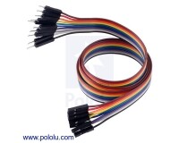 [로봇사이언스몰][Pololu][폴로루] Ribbon Cable Premium Jumper Wires 10-Color M-F 24inch (60 cm) #4570