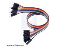 [로봇사이언스몰][Pololu][폴로루] Ribbon Cable Premium Jumper Wires 10-Color M-F 12inch (30 cm) #4567