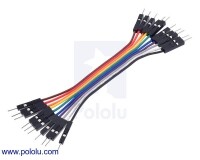 [로봇사이언스몰][Pololu][폴로루] Ribbon Cable Premium Jumper Wires 10-Color M-M 3inch (7.5 cm) #4562