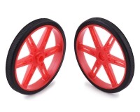 [로봇사이언스몰][Pololu][폴로루] Pololu Wheel for Standard Servo Splines (25T, 5.8mm) - 70×8mm, Red, 2-Pack #4926
