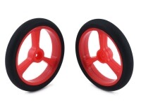 [로봇사이언스몰][Pololu][폴로루] Pololu Wheel for Micro Servo Splines (21T, 4.8mm) - 40×7mm, Red, 2-Pack #4906