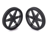 [로봇사이언스몰][Pololu][폴로루] Pololu Wheel for Micro Servo Splines (21T, 4.8mm) - 60×8mm, Black, 2-Pack #4910